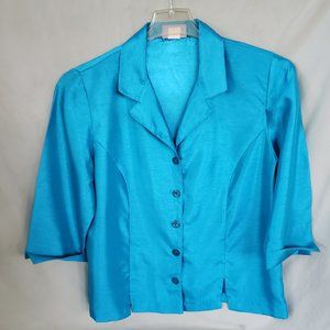 Women's Blair Blouse Shimmering Blue Sz. 12